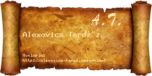 Alexovics Teréz névjegykártya