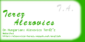 terez alexovics business card